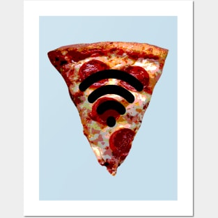 Wi fi pizza slice Posters and Art